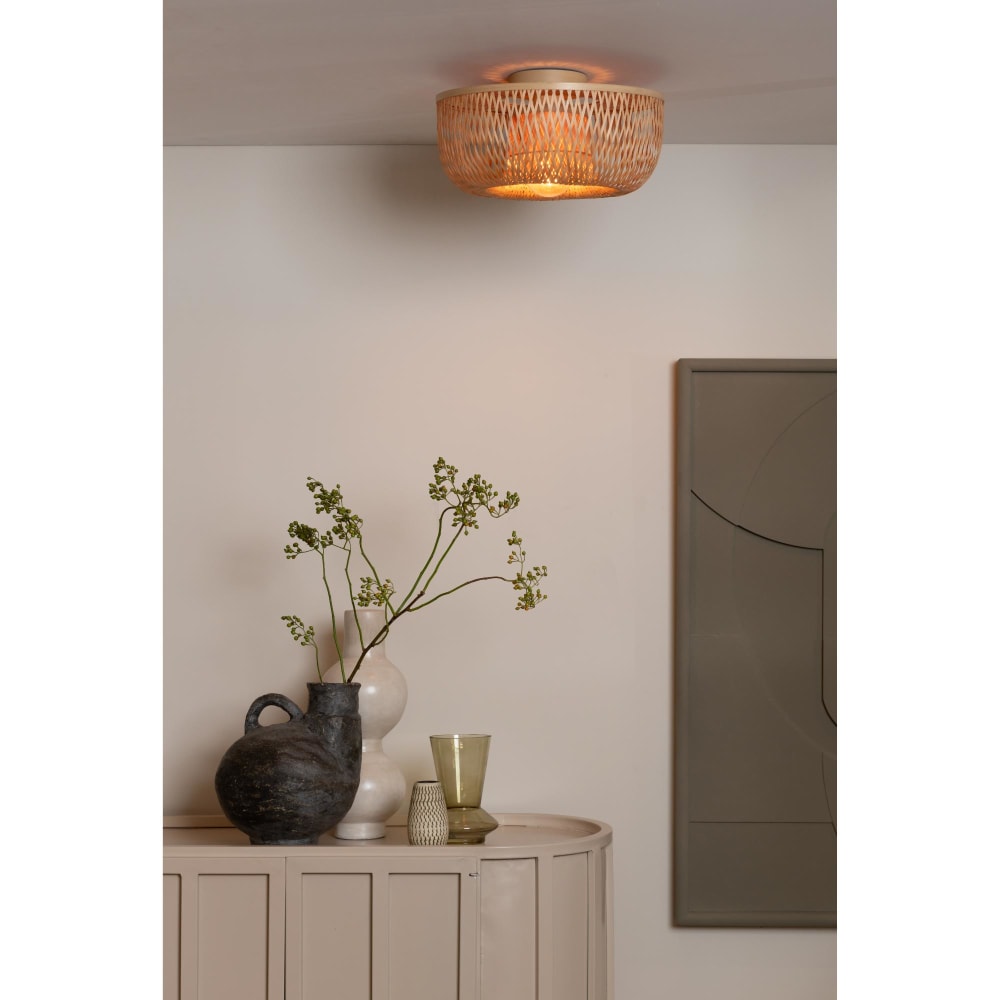 Plafonnier bambou naturel ø35cm — vue 3