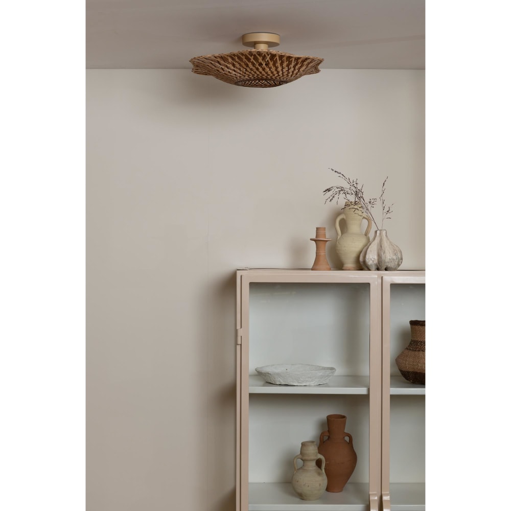 Deckenleuchte aus Bambus, natürlich, 13x44x13cm - Maisons Du