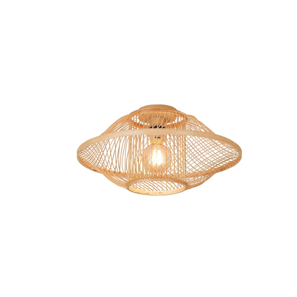 Plafonnier bambou naturel Ø50cm