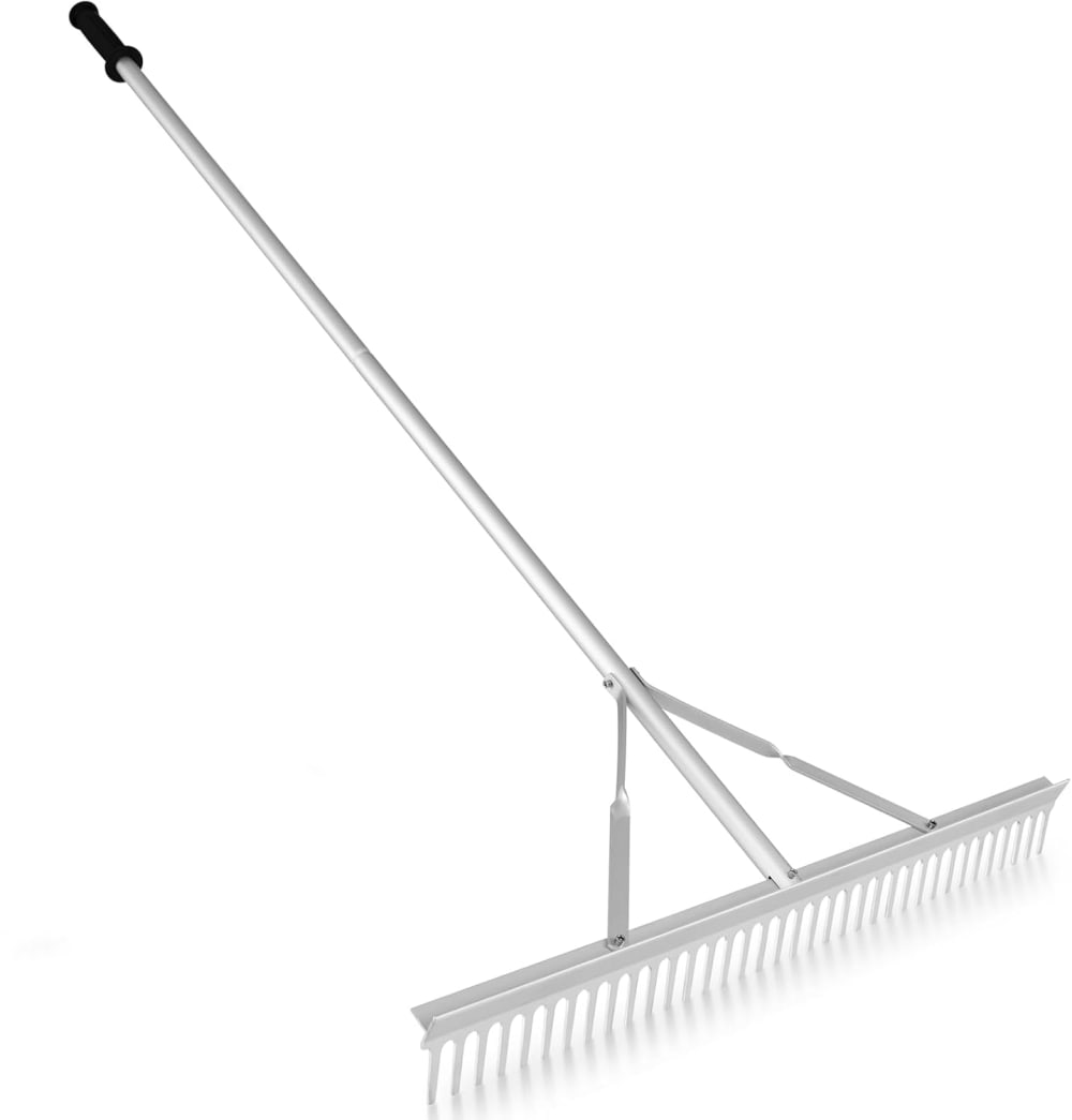 Râteau paysager en aluminium avec tête double face 174 x 91 cm