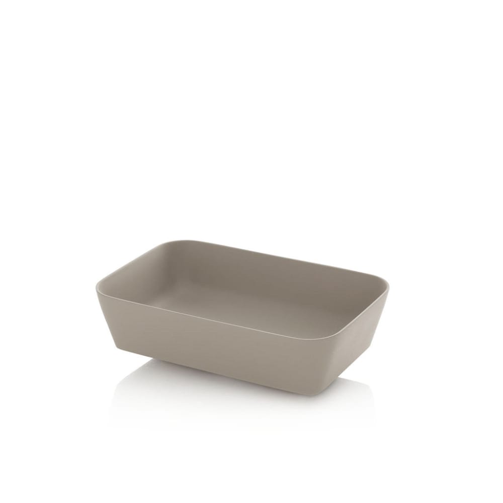 Lavabo à poser gris tourterelle en résine