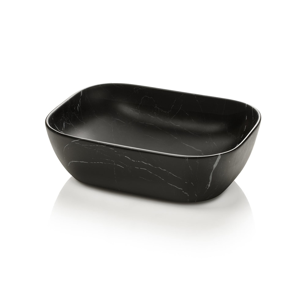 Lavabo à poser noir marquina en céramique