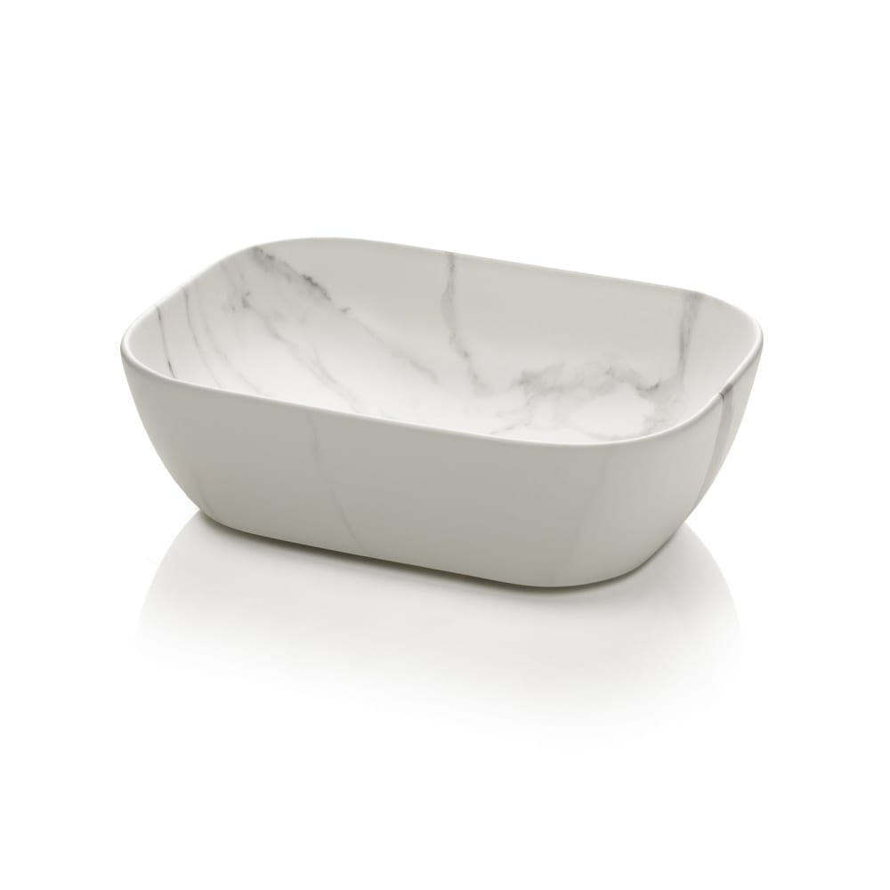 Lavabo à poser blanc calacatta en céramique