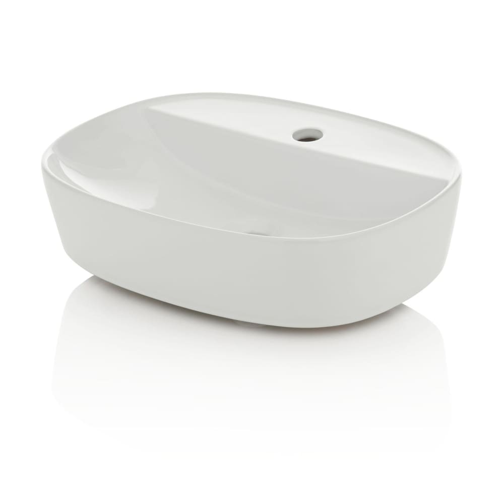Lavabo à poser blanc en céramique