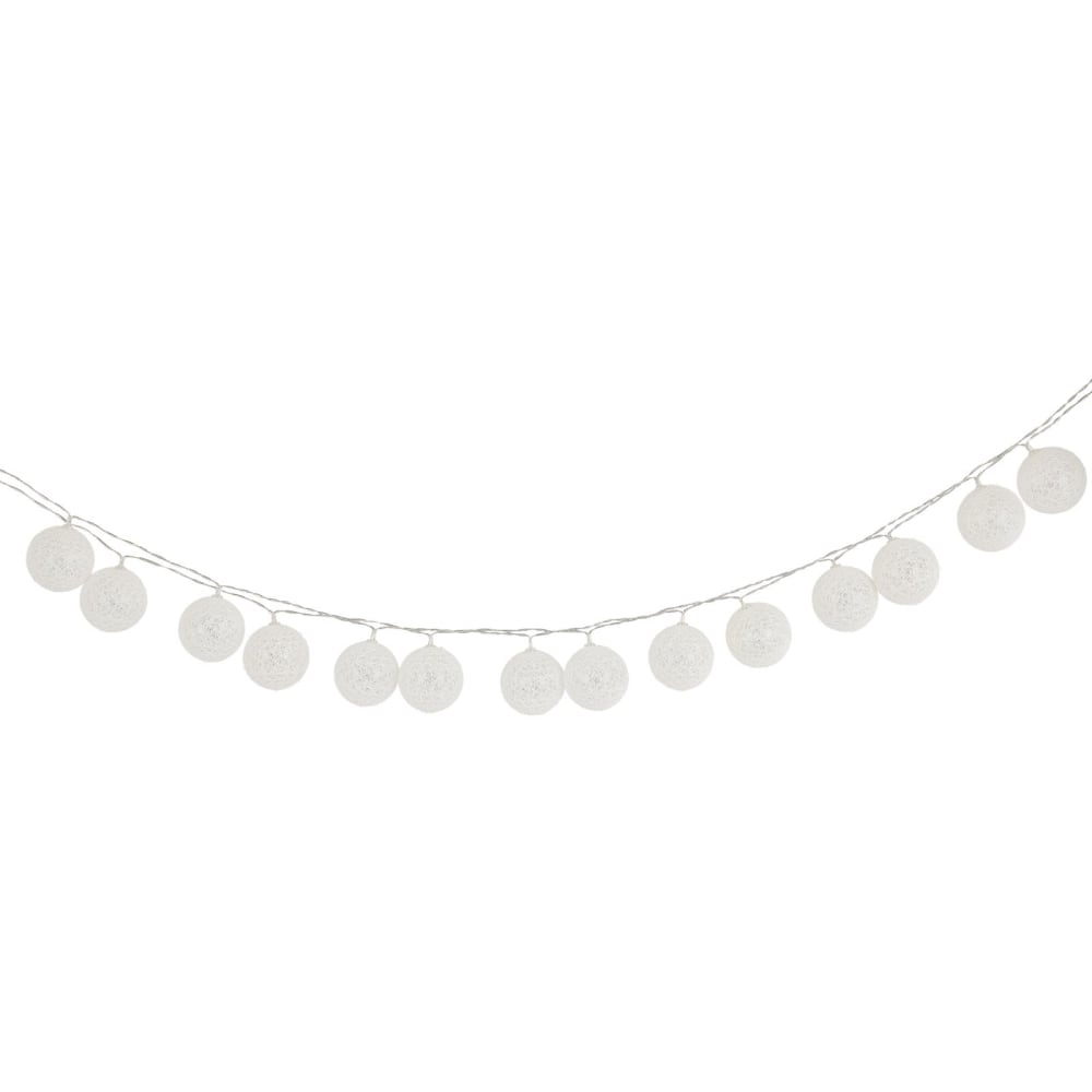Guirlande lumineuse d'intérieur 20 boules LED, blanc
