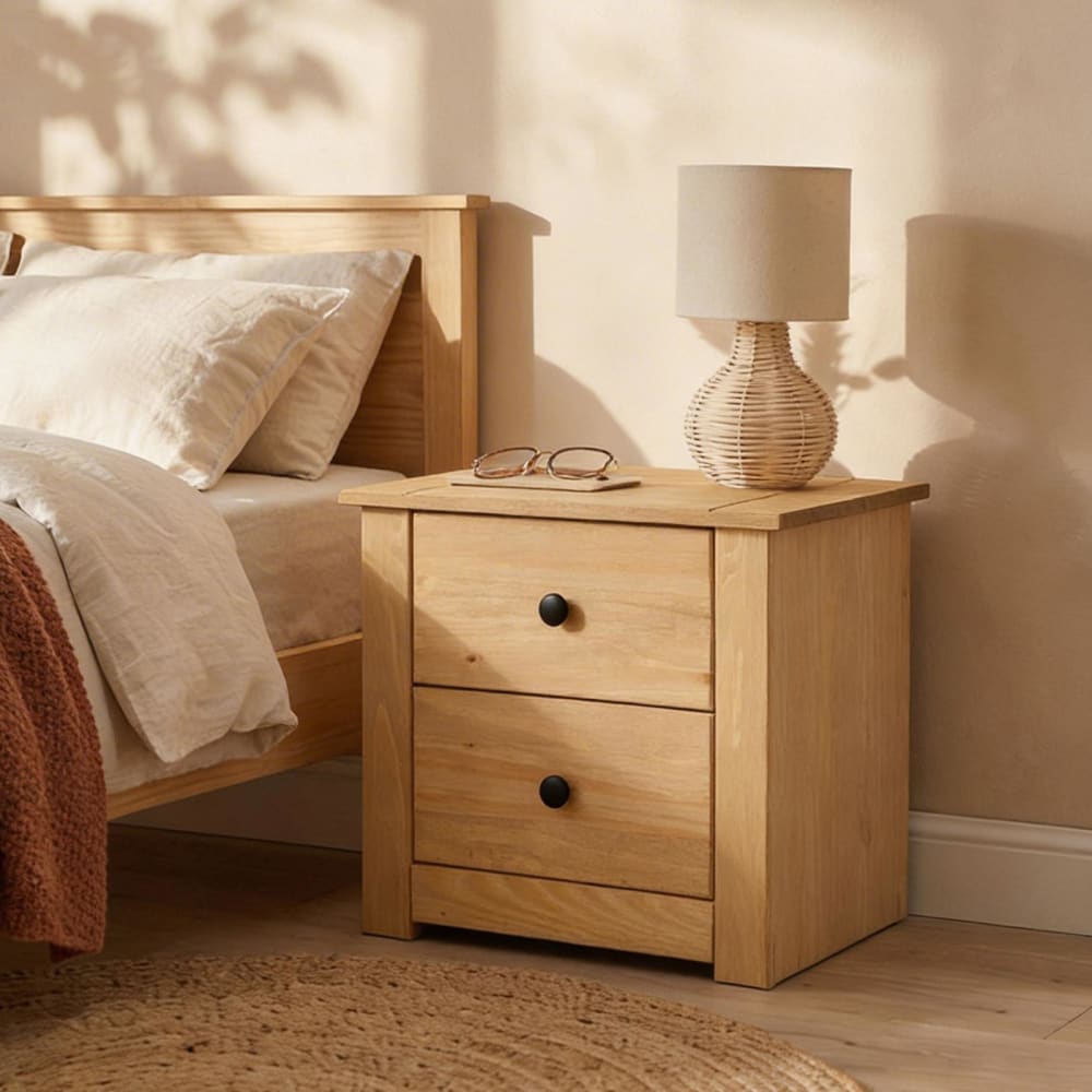 Nachtkommode mit 2 Schubladen, braun - Maisons Du Monde