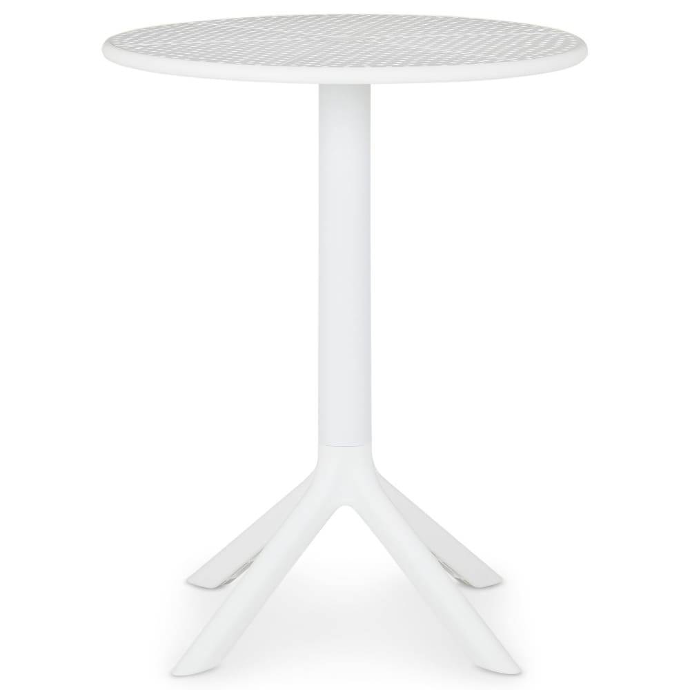 Table de jardin ronde, blanc