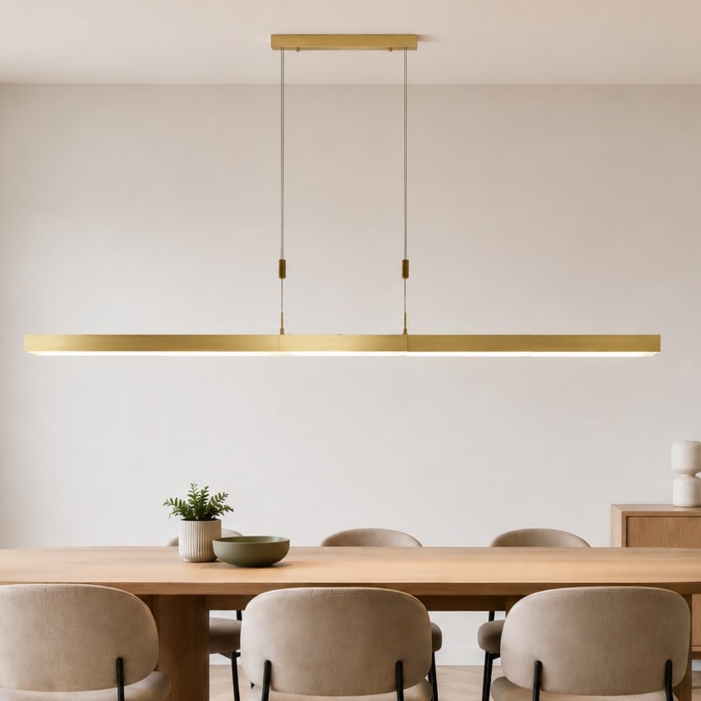 Suspension réglable dorée led — vue 3
