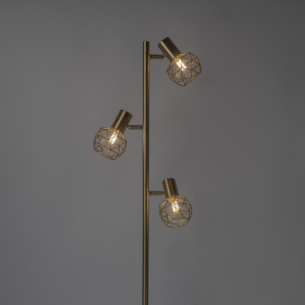 Lampadaire design or 3 lumières orientable — vue 4
