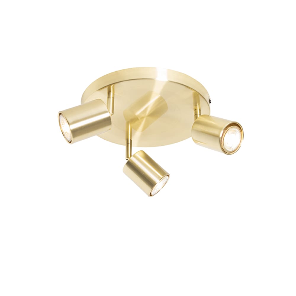 Plafonnier moderne laiton orientable rond 3 lumières — vue 3