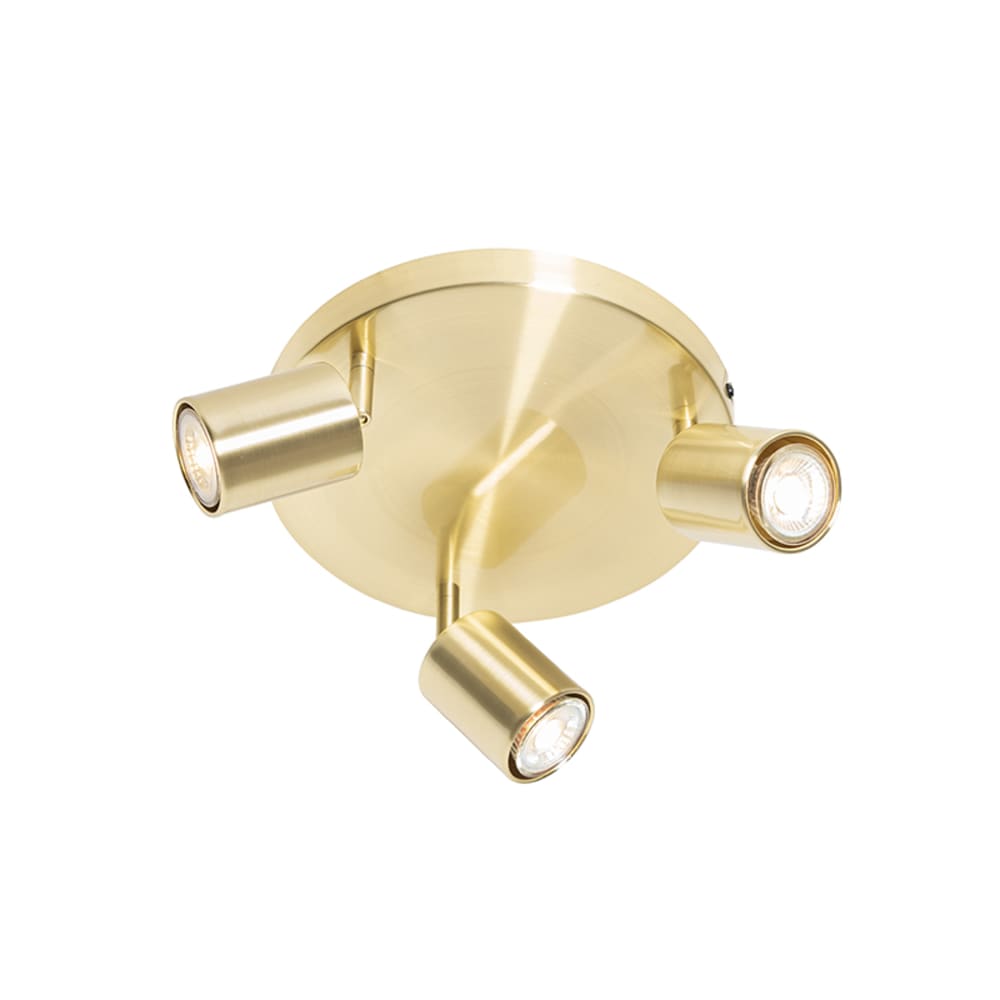 Plafonnier moderne laiton orientable rond 3 lumières — vue 4