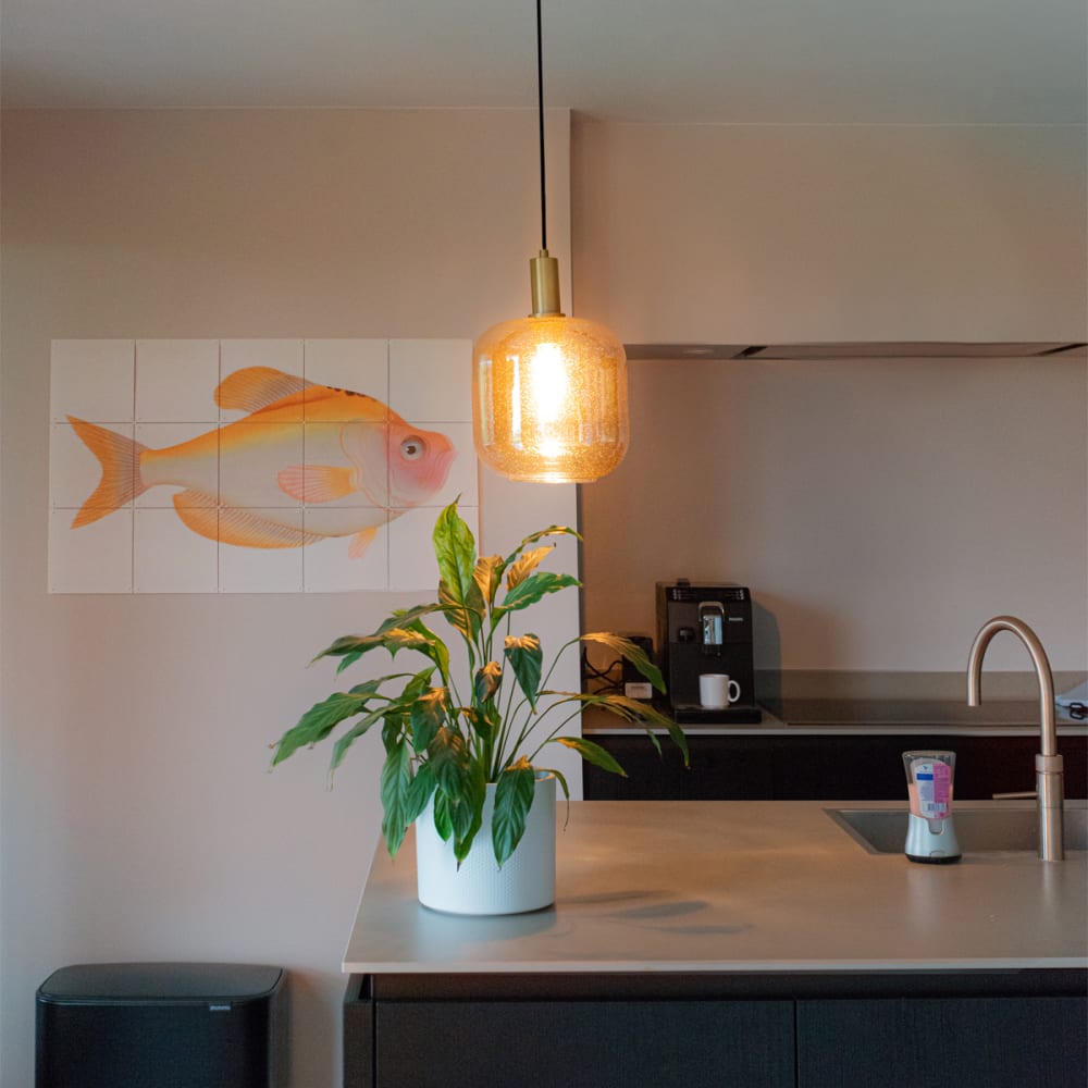 Hängelampe schwarz Messing Glas - Maisons Du Monde