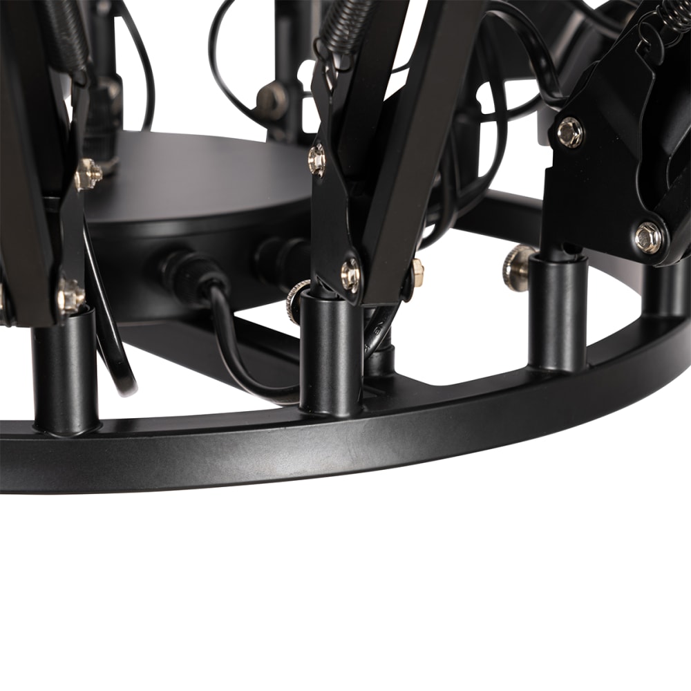 Suspension industrielle noire 16 lumières réglable — vue 4