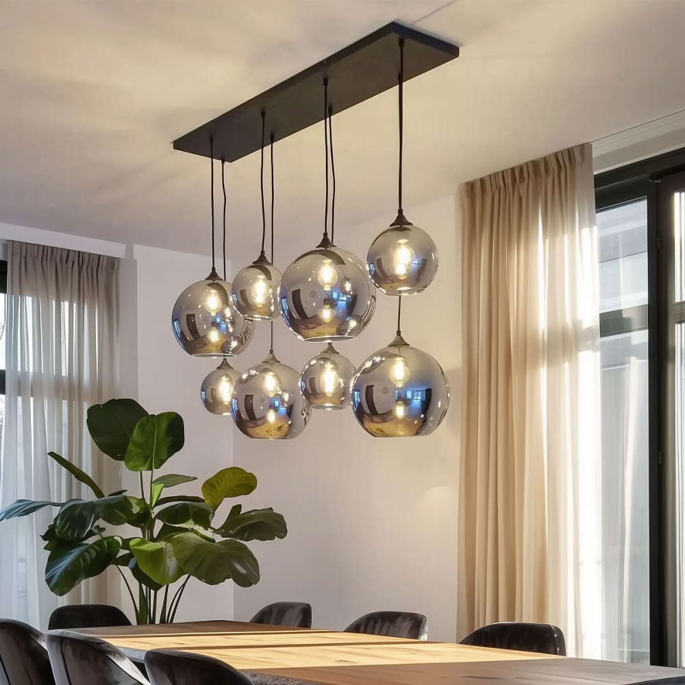 Hängelampe Schwarz Rauchglas WiFi - Maisons Du Monde