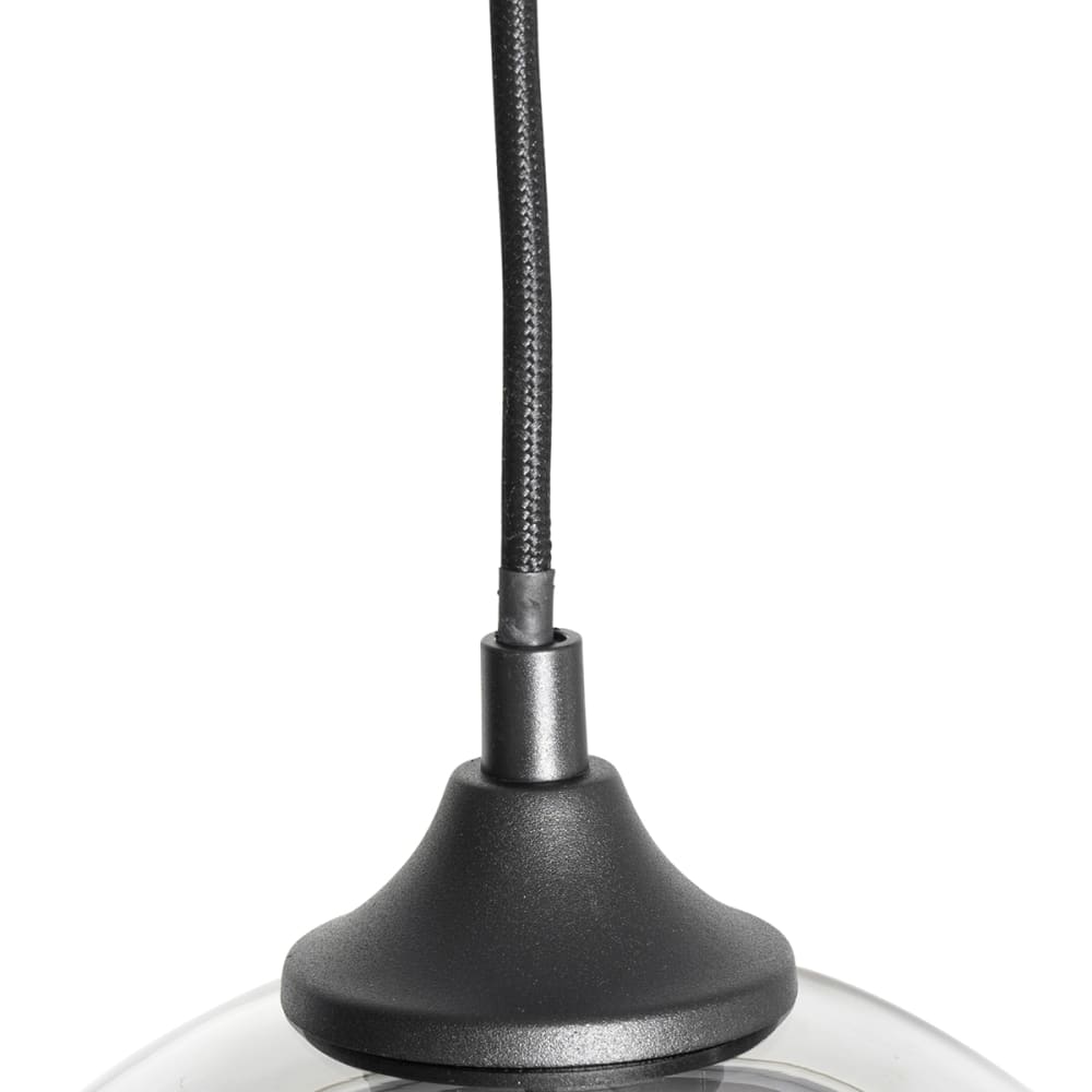 Lampe suspendue intelligente noire verre fumé 8 wifi g95 — vue 4