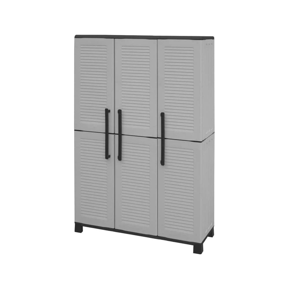 Armoire d'extérieur gris clair, noir 102x37h169 cm