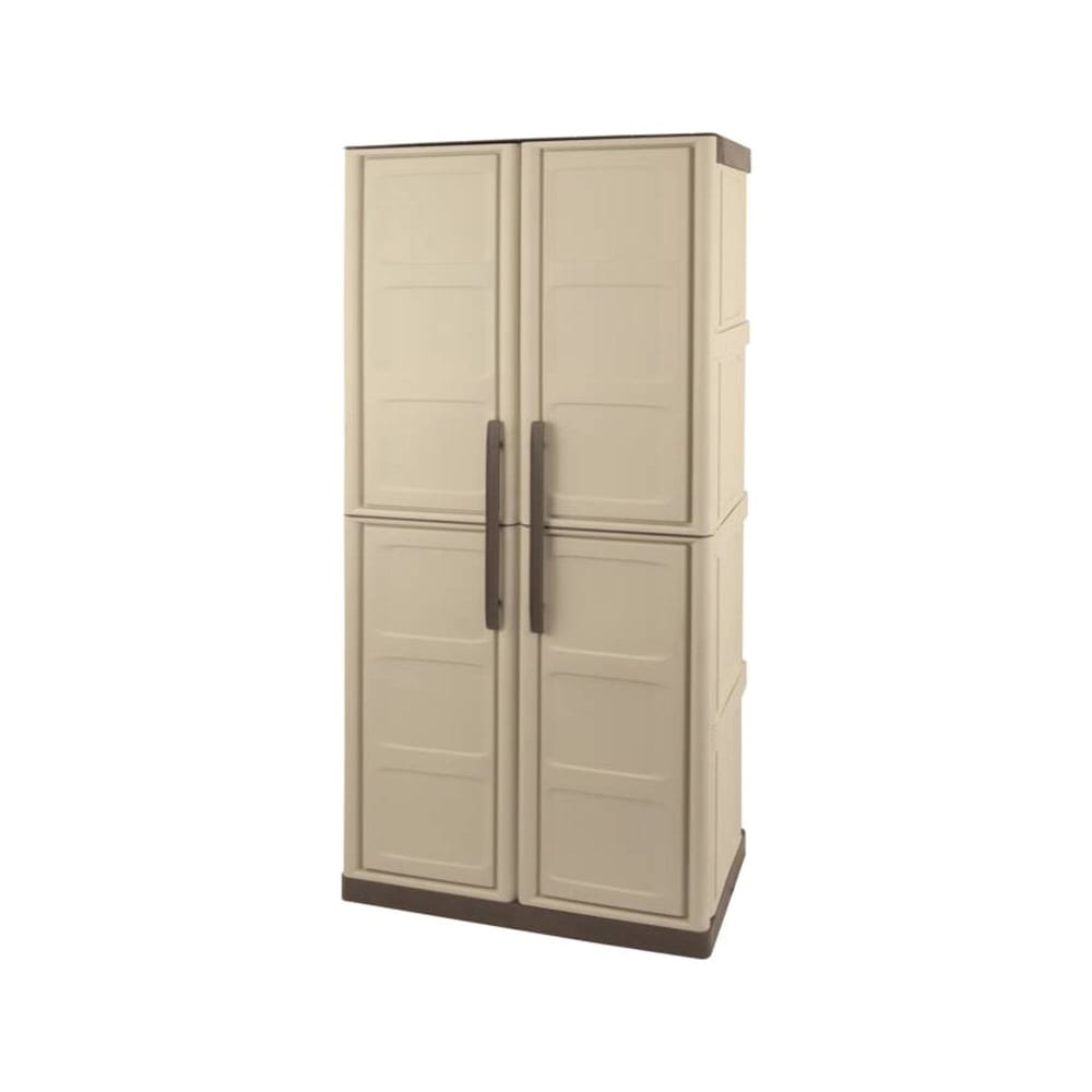 Armoire d'extérieur beige, marron 70x39h165 cm