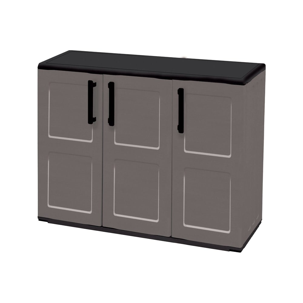 Armoire d'extérieur gris, noir 102x37h84 cm