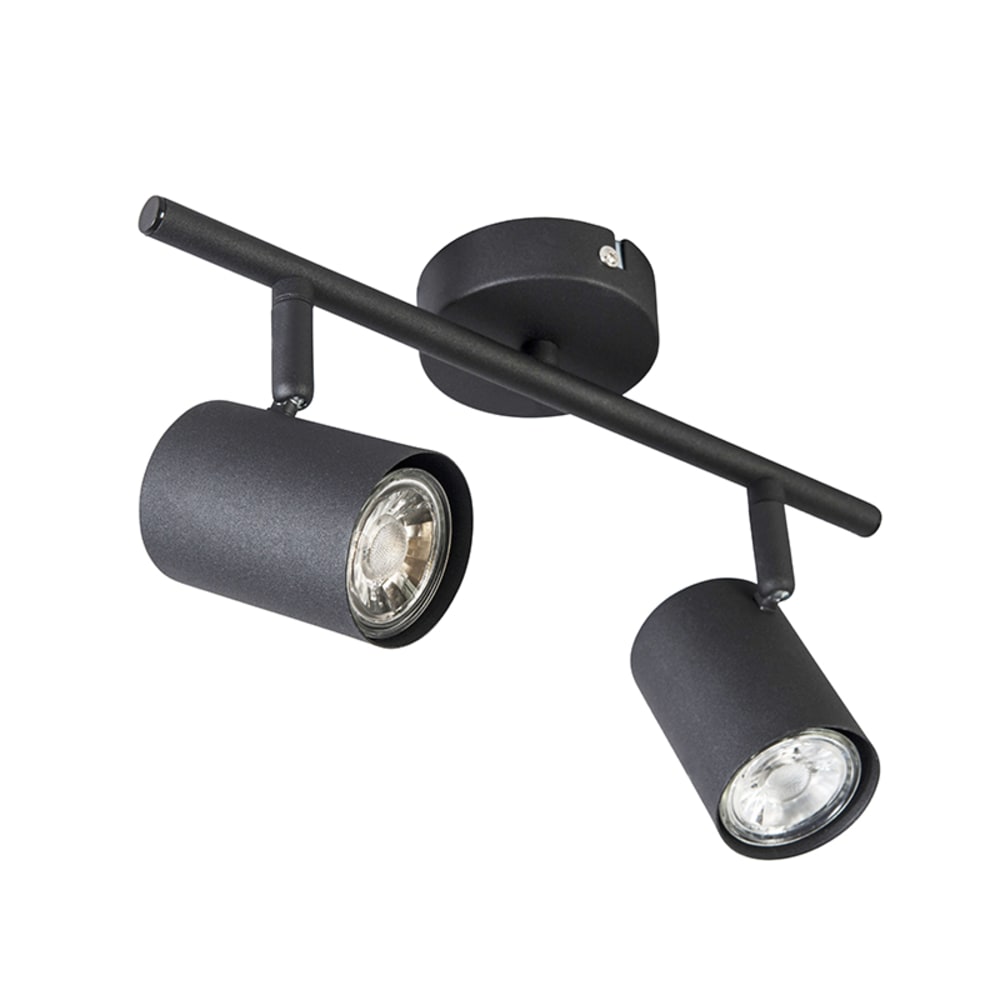 Spot industriel noir inclinable — vue 4
