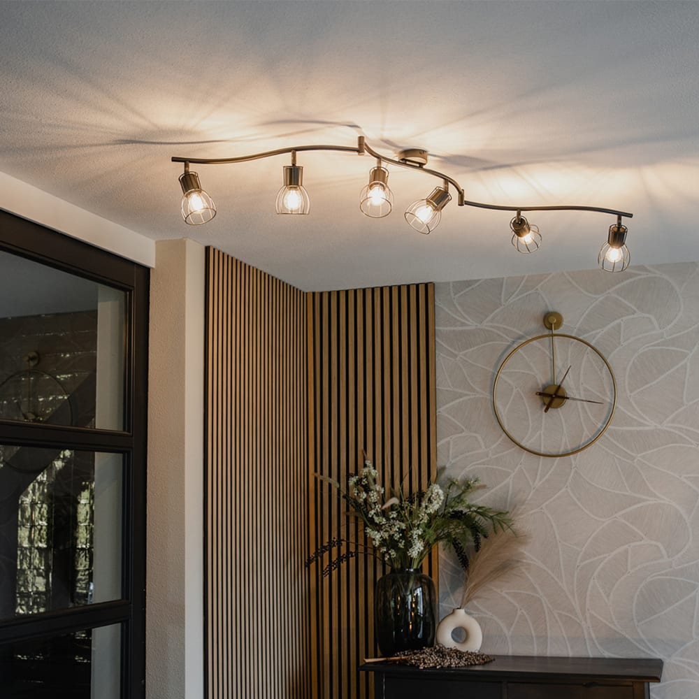 Deckenstrahler schwarz 145 cm 6-flammig - Maisons Du Monde