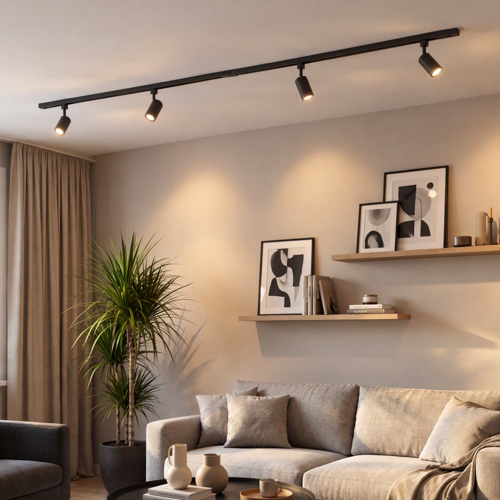 Schienensystem 4 Strahler schwarz - Maisons Du Monde