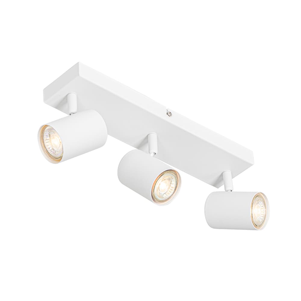 Plafonnier moderne blanc 3 lumières orientable rectangulaire — vue 4