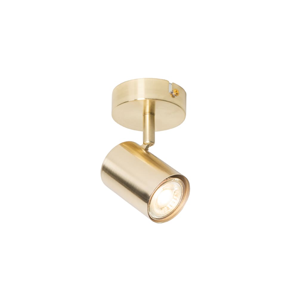 QAZQA Spot Messing verstellbar style modern Gold Metall