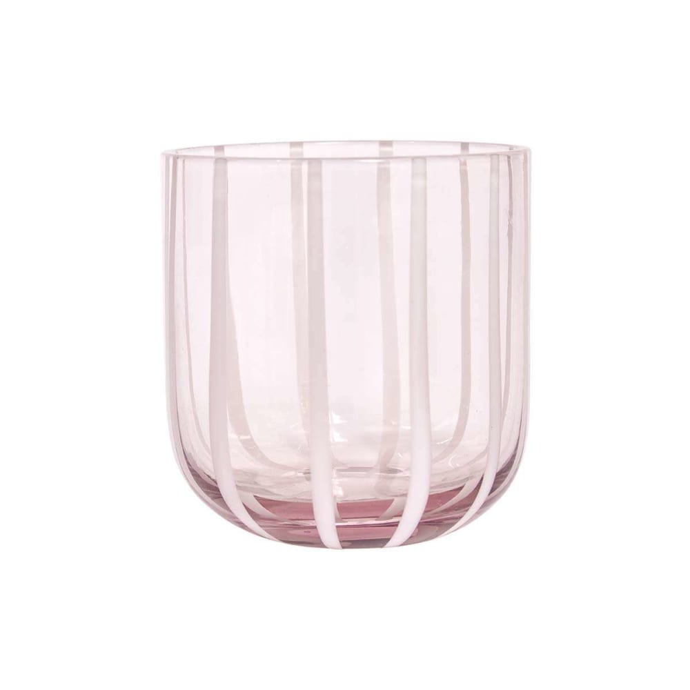 Verre lot de 2 violet en verre Ø8xH8cm