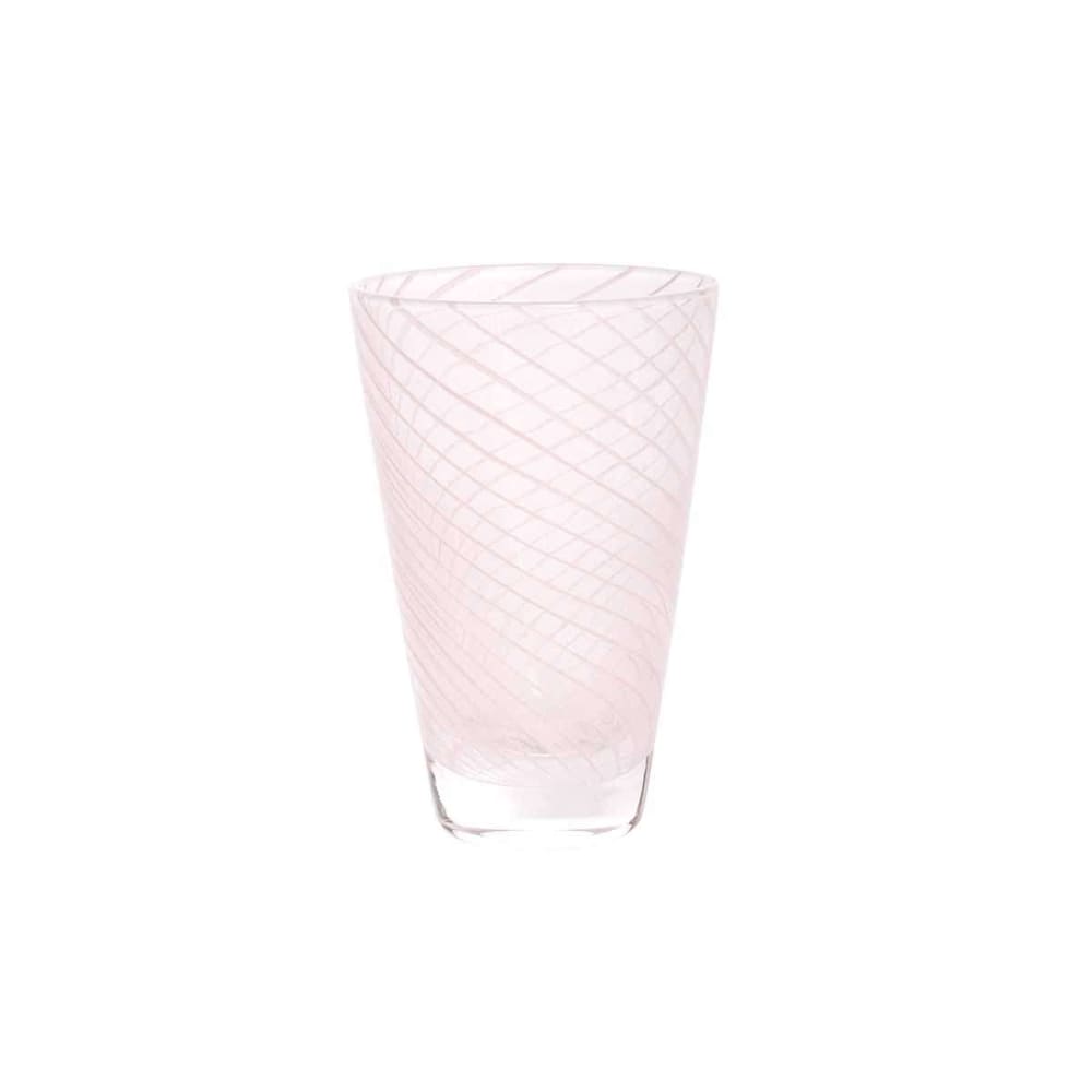 Verre lot de 2 rose en verre Ø7xH10,5cm