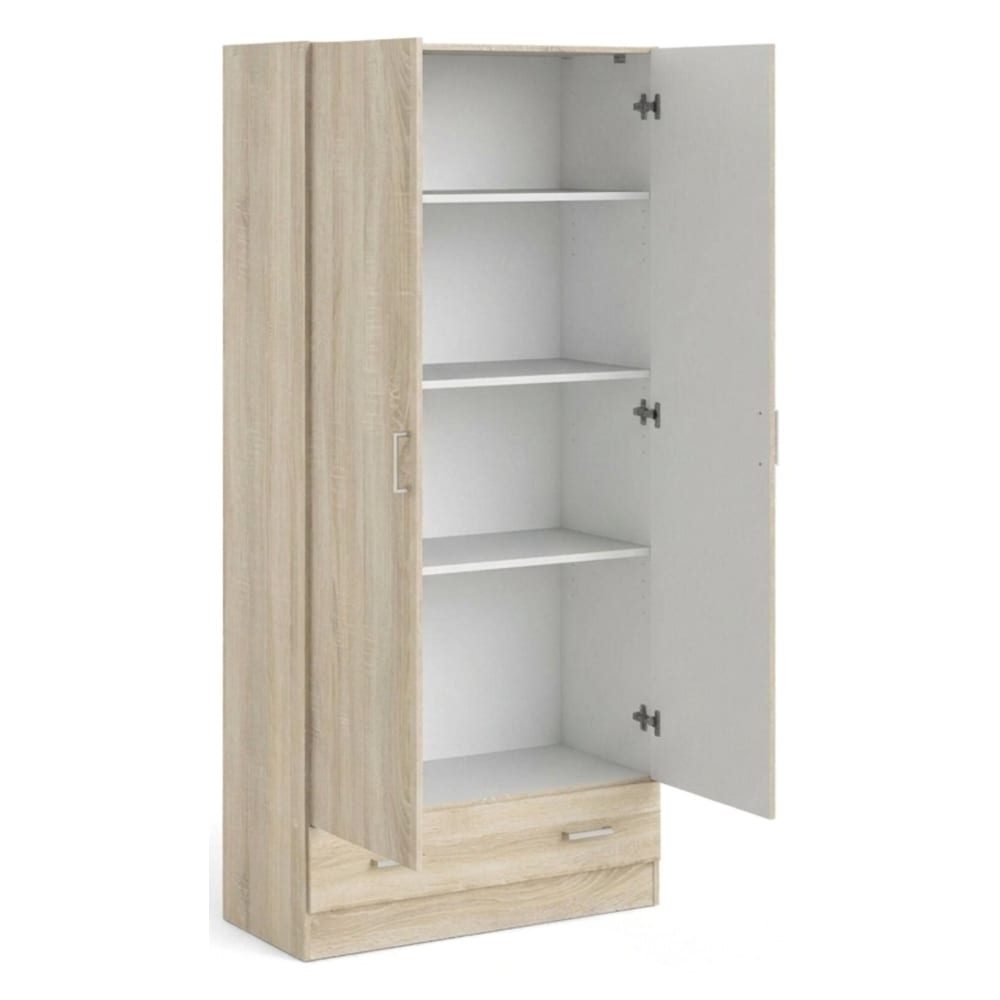 Dmora Mehrzweckschrank, 2 Türen, Eiche, braun style modern - Holz