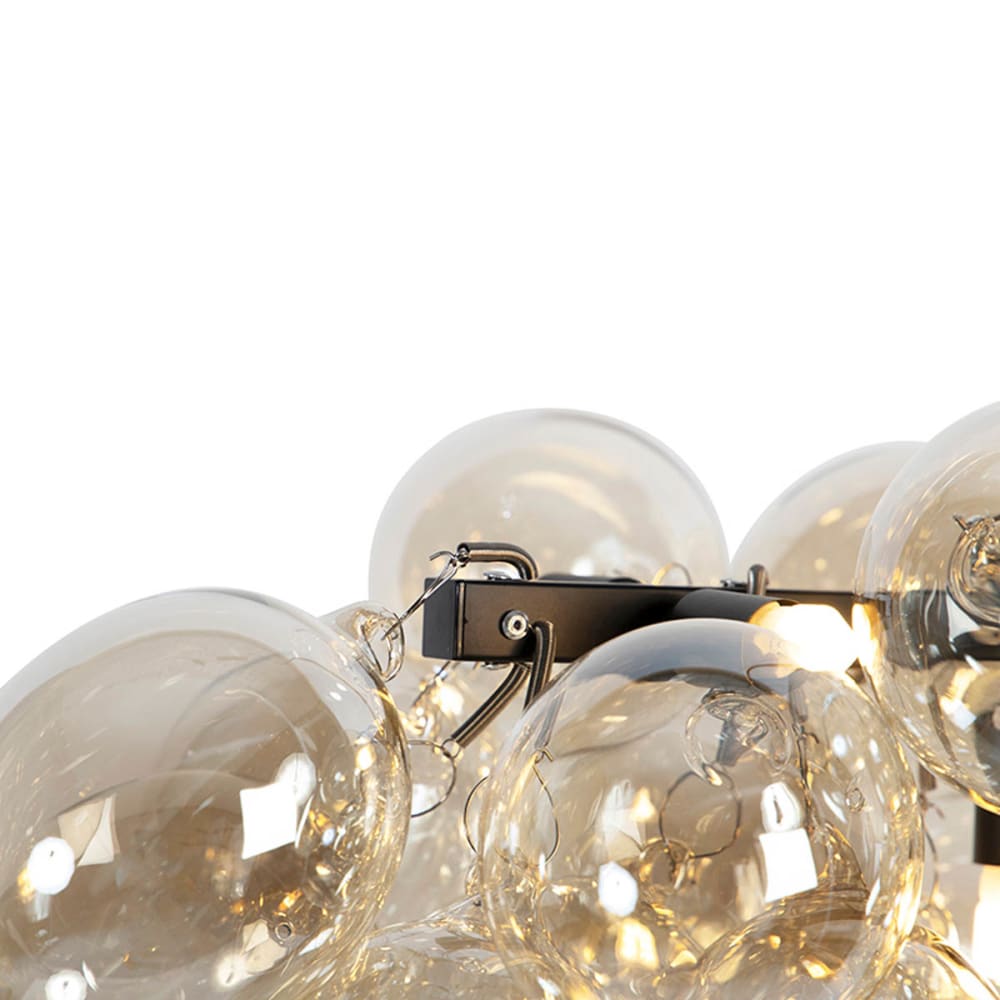 Suspension intelligente noire verre ambre 8 g9 wifi — vue 4