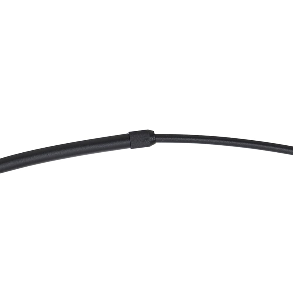 Lampe arc moderne noire abat-jour duo noir or