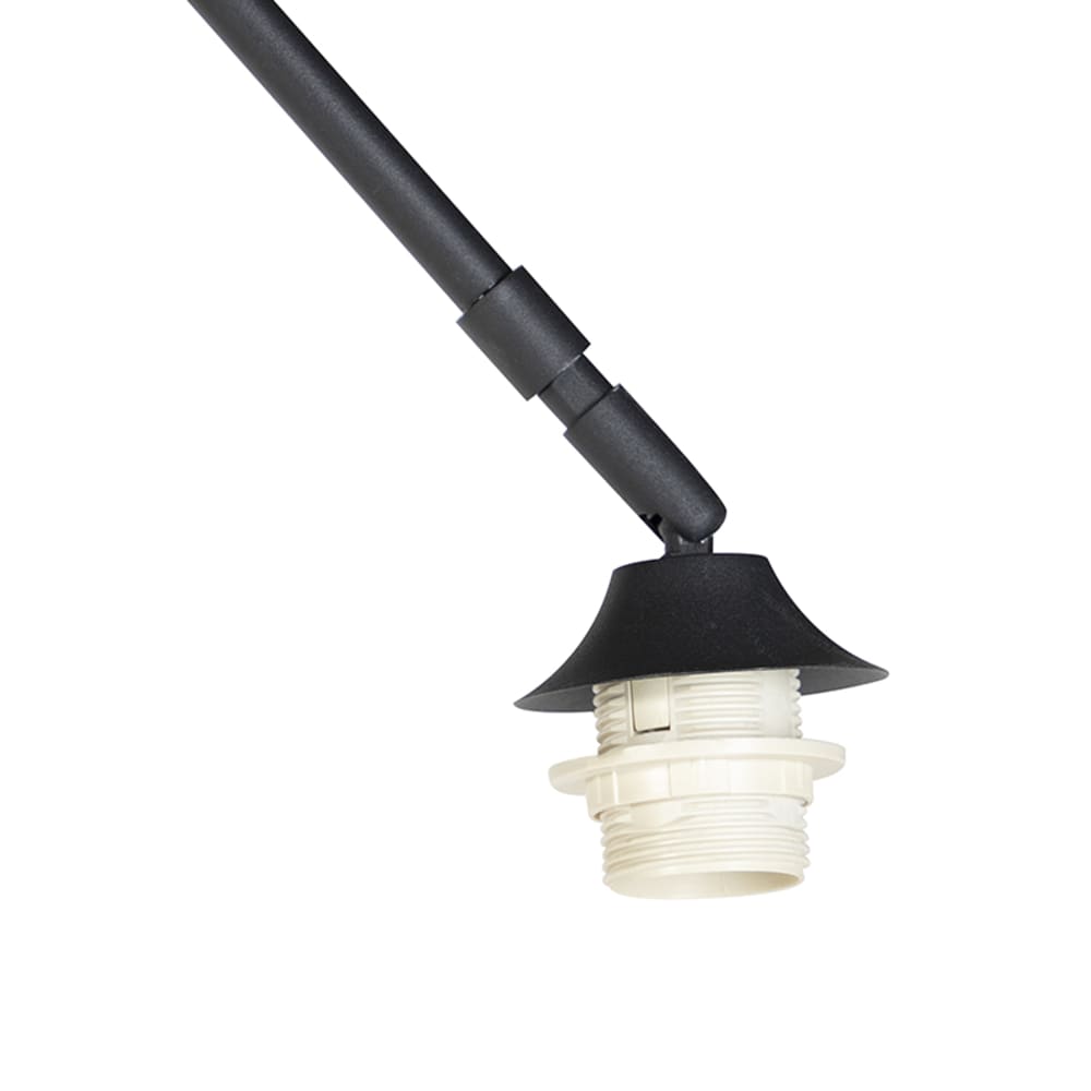 Lampadaire arc moderne noir base marbre