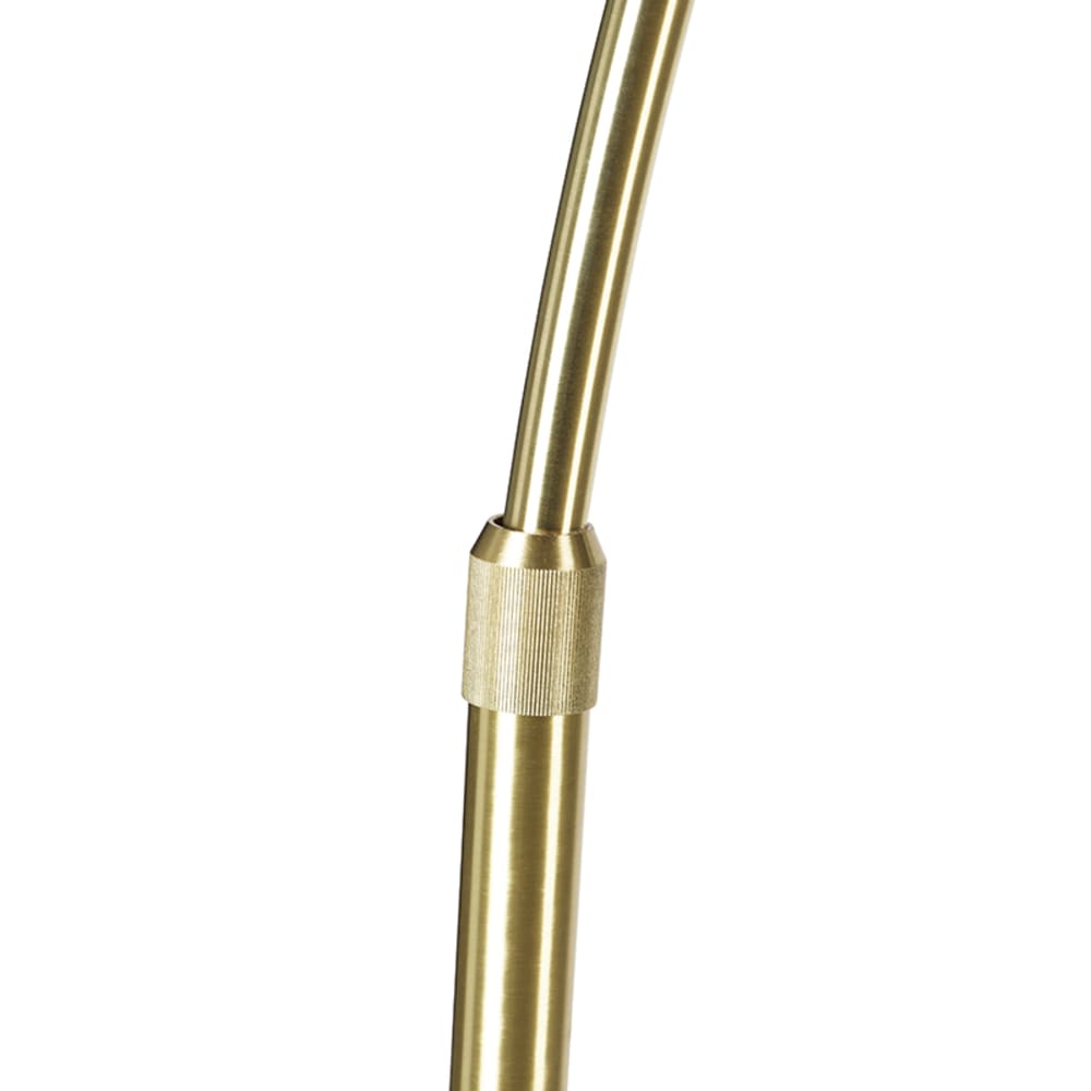 Lampe arc laiton base ajustable marbre blanc — vue 4