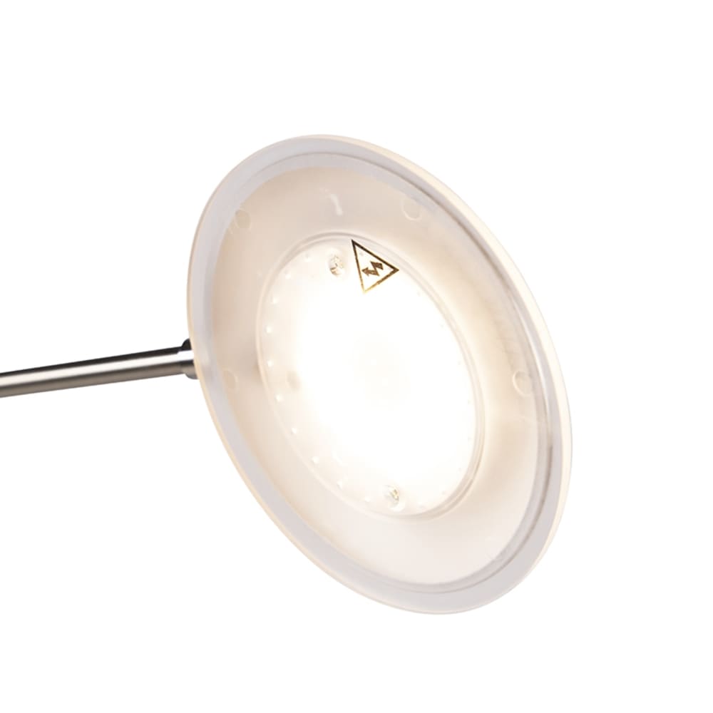 Lampadaire acier bras lecture led port usb — vue 4