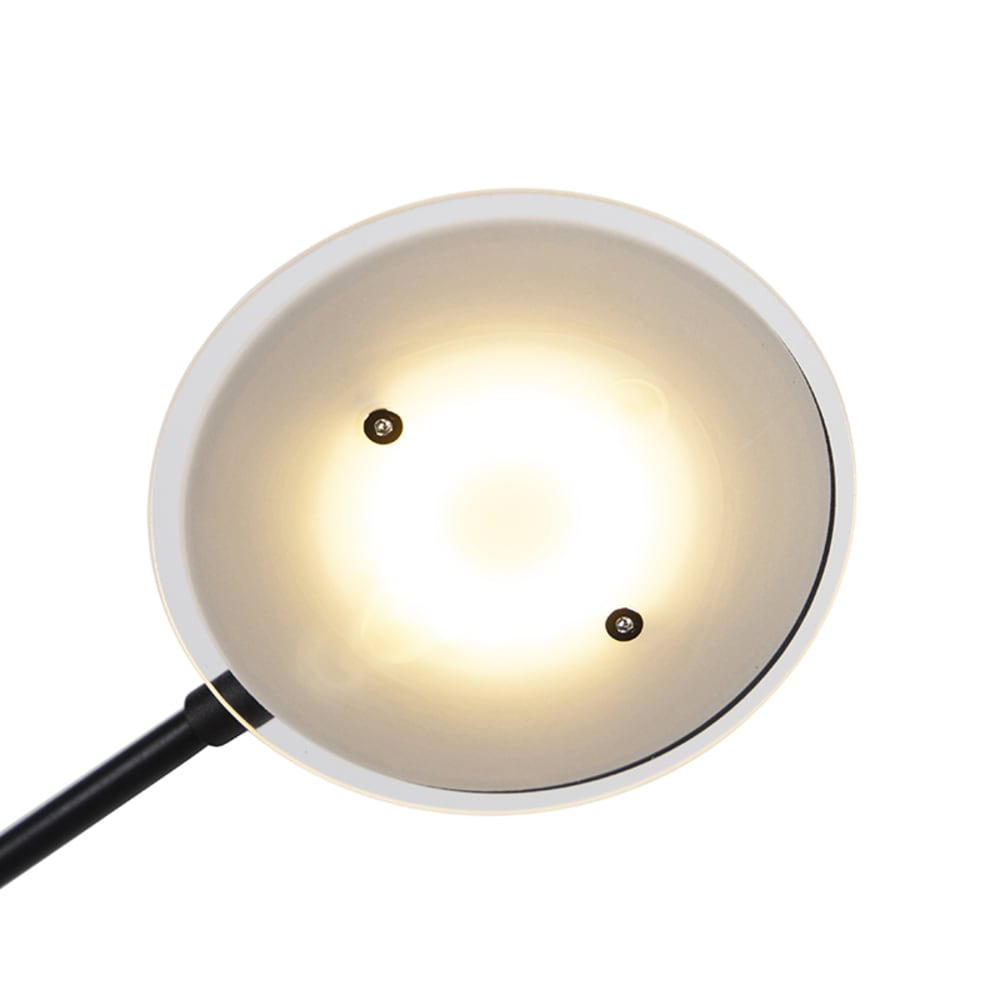 Lampadaire noir bras lecture led port usb — vue 4