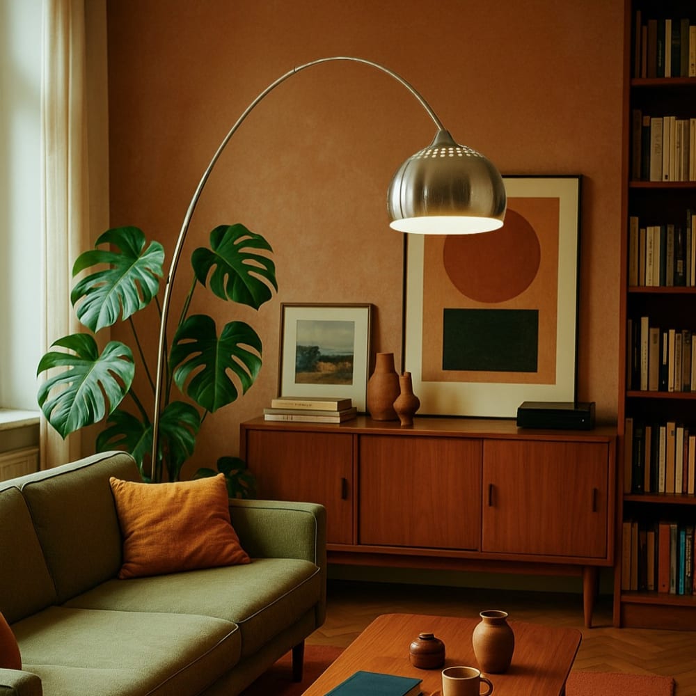 Bogenleuchte Stahl mit weißer Marmorbasis - Maisons Du Monde