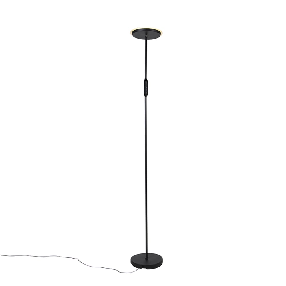 QAZQA Stehlampe schwarz inkl. LED und Dimmer style modern - Stahl