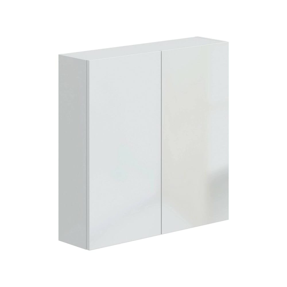 Armoire murale effet bois blanc brillant 60x16h60 cm