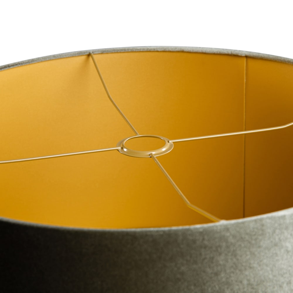 Samtlampenschirm grün mit goldener Innenseite 50/50/25 - Maisons