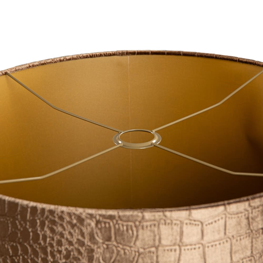 Abat-jour velours motif crocodile intérieur doré — vue 4