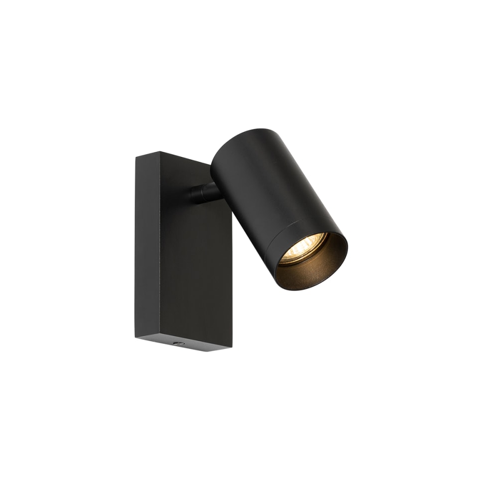 QAZQA Wandleuchte schwarz verstellbar mit Schalter style modern - Aluminium