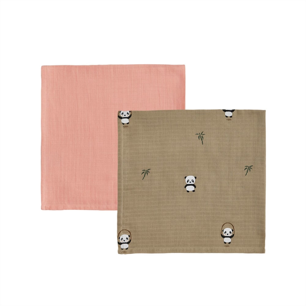 Oyoy Mini - Mousseline Lot de 2 en coton H70x70cm