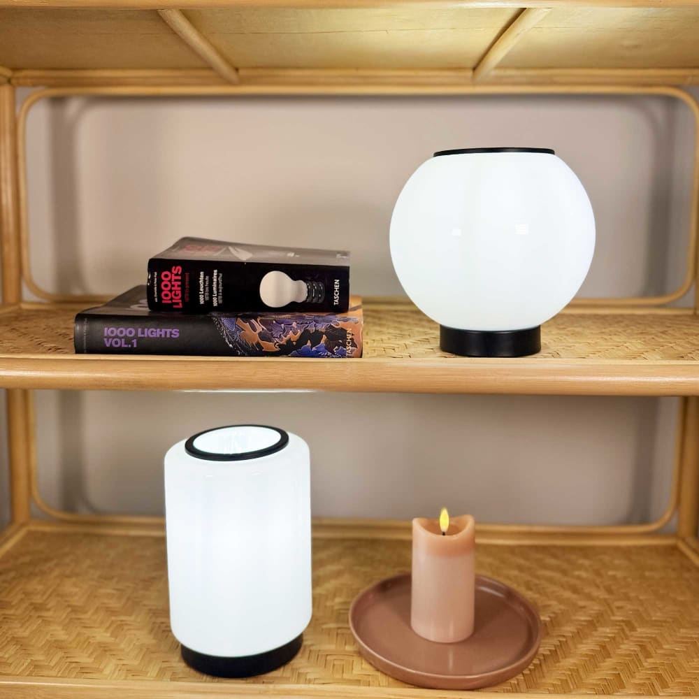 Lampe à poser en verre & métal — vue 3