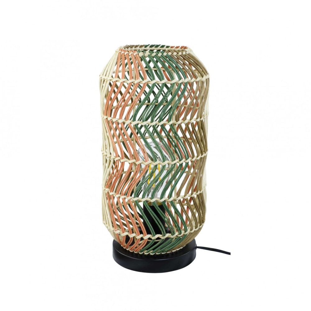 Lampe en rotin & métal — vue 4