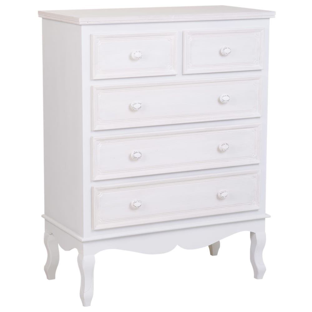 commode en bois blanc