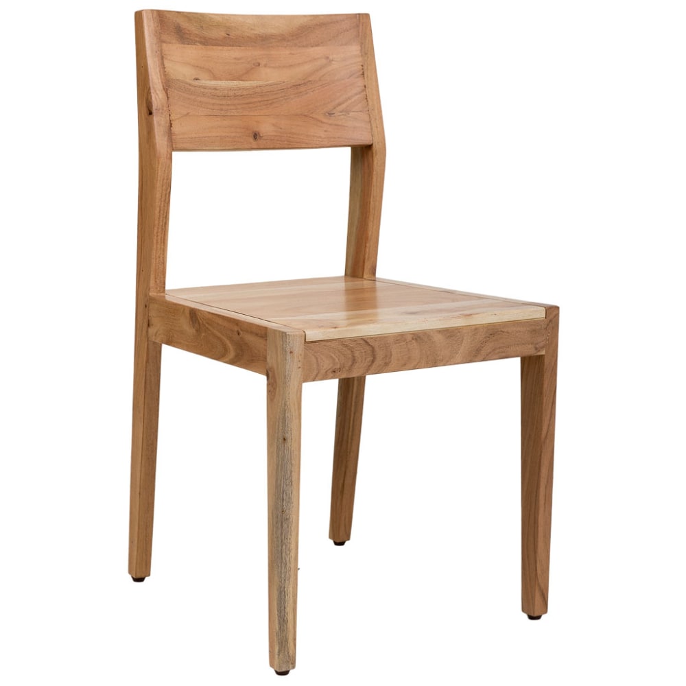 Chaise de salle à manger en bois finition naturelle 47x46x84