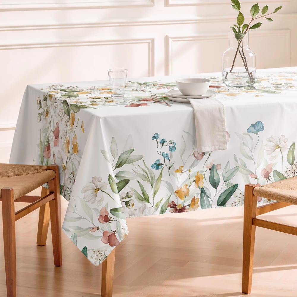 Nappe imprimée 100% coton résistant aux taches 155x300 cm Nappe imprimée 100% coton résistant aux taches 155x300 cm
