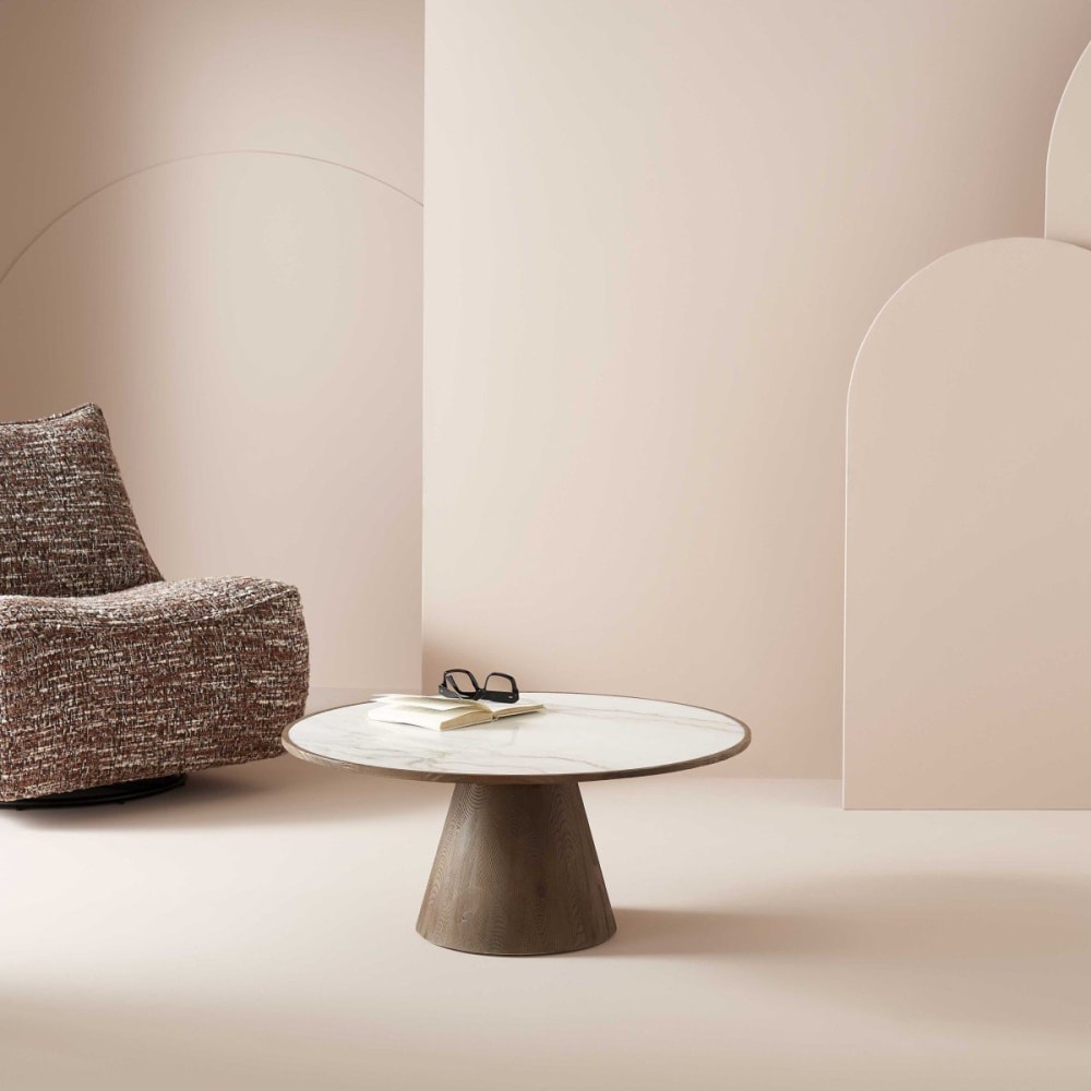 Couchtisch aus Eiche und Marmor - Maisons Du Monde