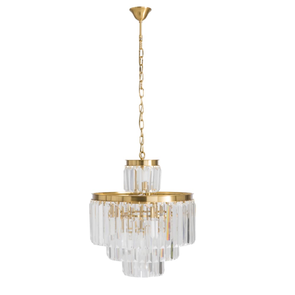 Lustre en métal doré